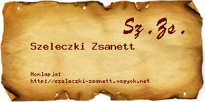 Szeleczki Zsanett névjegykártya